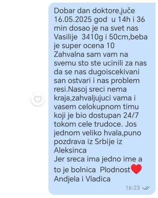 Messages From Vasilije Mother To Plodnost